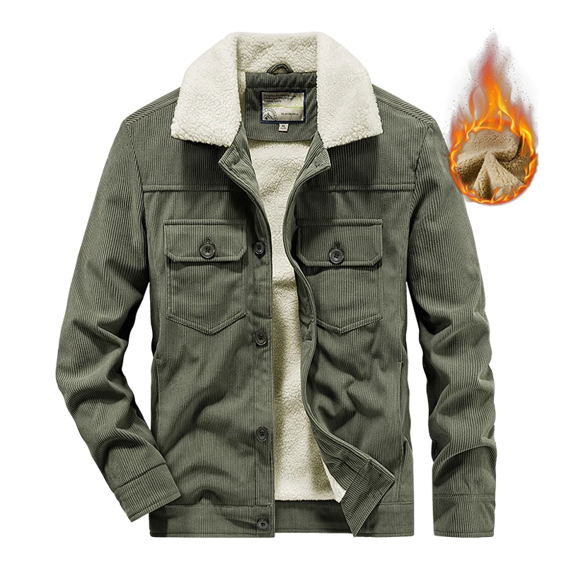 Верхняя одежда из берберского флиса мужская осенне-зимняя новая утолщенная