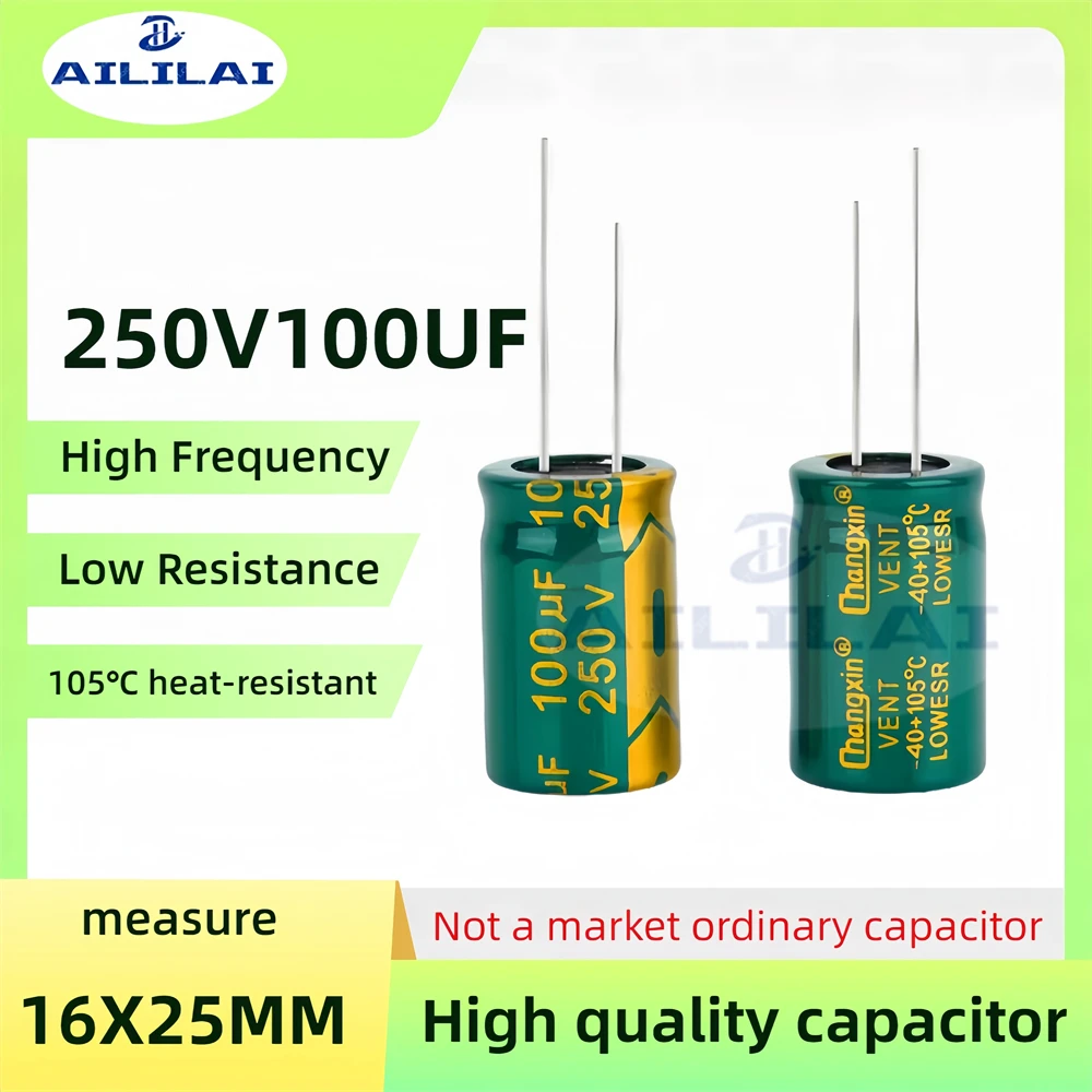 5 шт. оригинальный 250v100uf низкий ESR/импеданс высокая частота 250 В 100 мкФ алюминиевый
