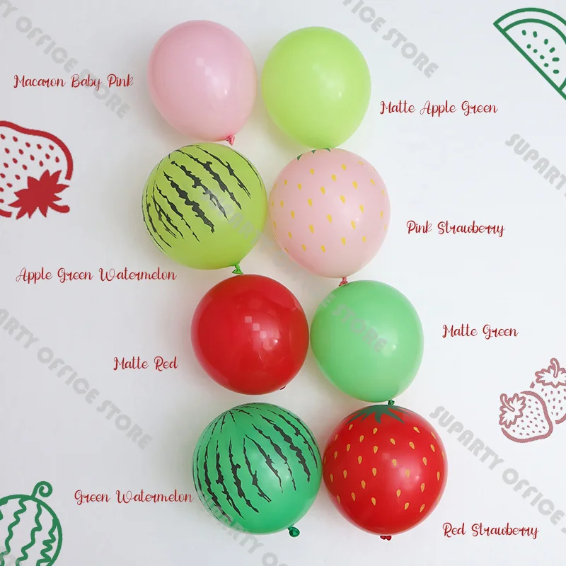 12-дюймовые воздушные шары с клубникой арбузом и фруктами летний пляж воздушный