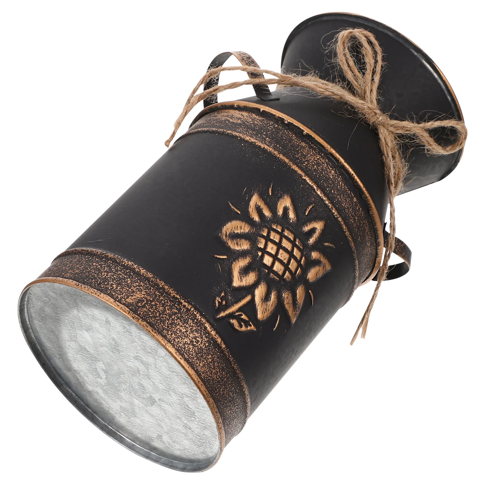 

Vase Flower Metal Bucket Rustic Pitcher Farmhouse Jug Vases Wall French Planter Can Vintage Galvanized Shabby Decor Country Chic