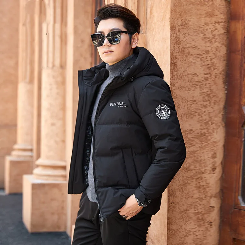 Men's Clothing White Duck Down Jacket Warm Hooded Thick Puffer Coat Male Casual High Quality Overcoat Thermal Winter Parka Men