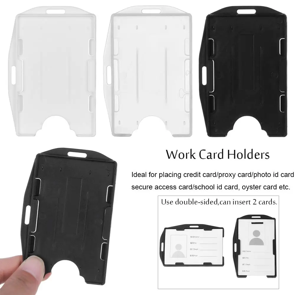 

1/3 шт. портативный многофункциональный жесткий пластиковый значок для рабочего идентификатора, защитный чехол для телефона, двухсторонняя ID-карта, прозрачная белая коробка