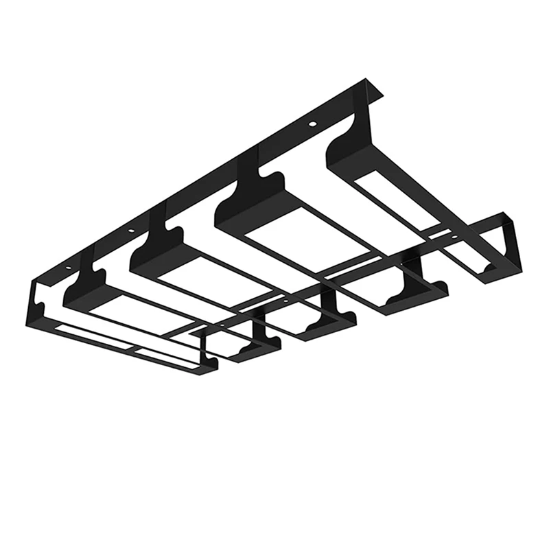 

Wine Glass Rack,Under Cabinet Stemware Wine Glass Holder,Bar For Kitchen Restaurant,Iron (Black)