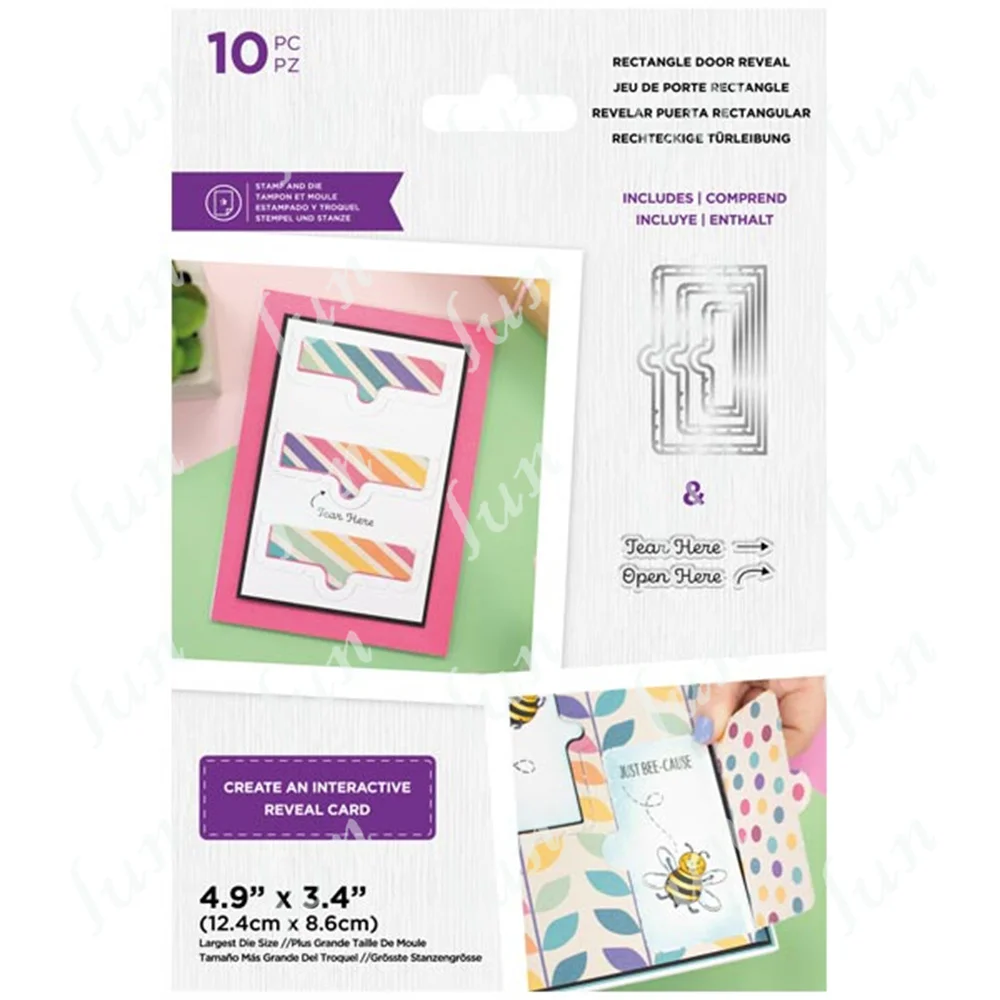 

Clear Stamps and Dies 2022 New Arrival Rectangle Door Reveal Scrapbook Decoration Stencil Embossing Template Diy Greeting Card