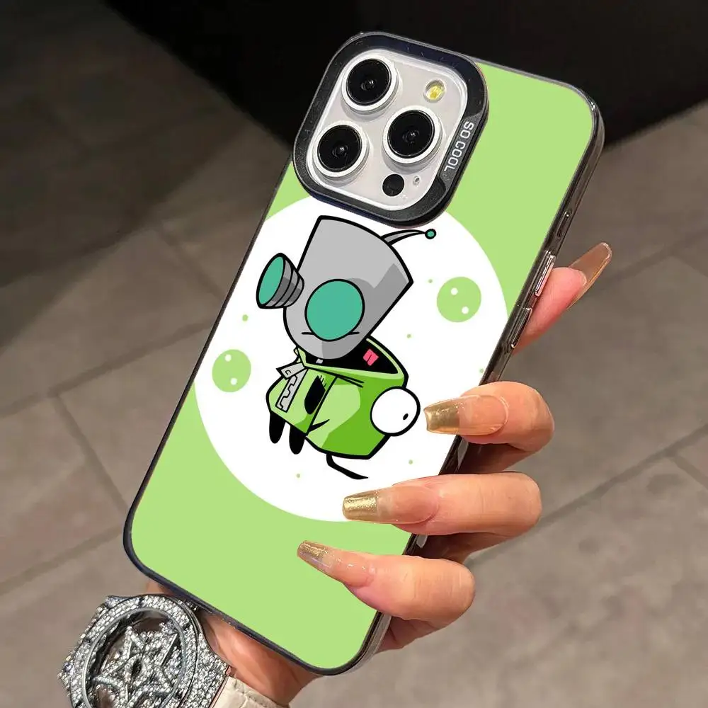 Фото Чехол для телефона Madness I-Invader Zim Gir-ES для iPhone 17, 16, 15, 14, 13, 12, 11 Plus, Pro Max, XS, цветной серебристый чехол-накладка №4