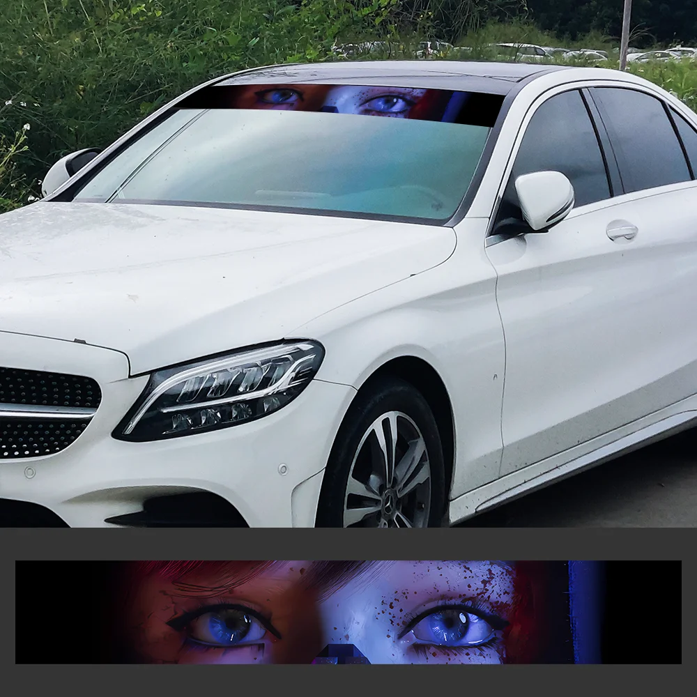 Beauty's Gaze 3D глаза наклейки на переднее лобовое стекло автомобиля передняя и