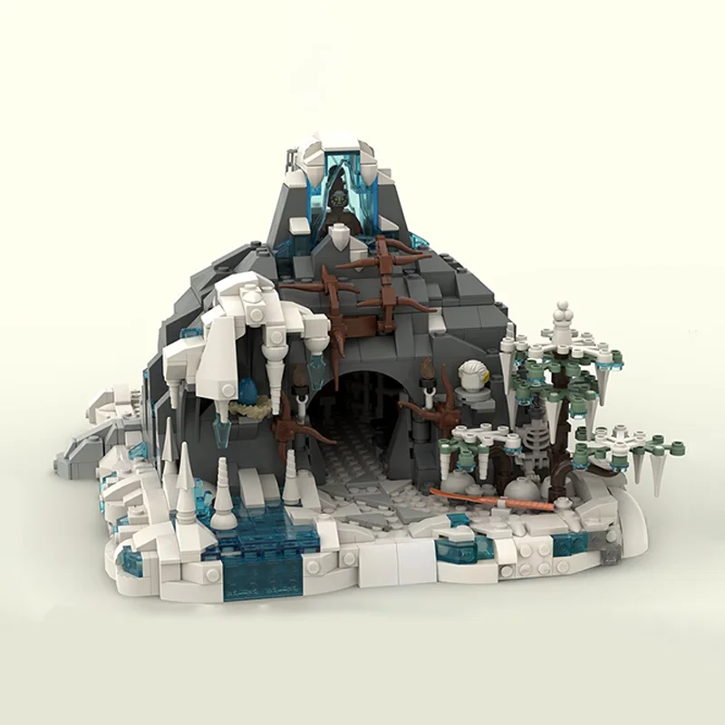 Конструктор MOC «Пещера снежного тролля» (1279 деталей) по мотивам фэнтези-фильмов, креативные строительные блоки, коллекционная модель для сборки, подарок на день рождения, украшение для дома (art.: 3920daccf1af7) - 3920daccf1af7