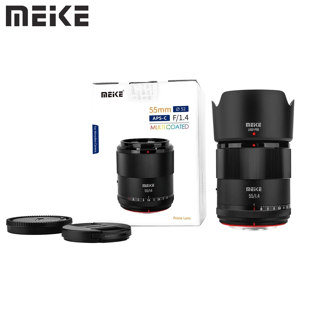 Фото Портретный объектив Meike 55 мм F1.4 APS-C AF с автофокусом для камер Sony с электронным креплением A6300 A6000 A6600 A6500 A6700 ZV-1 ZV-E10 A7III A9 A7 №1