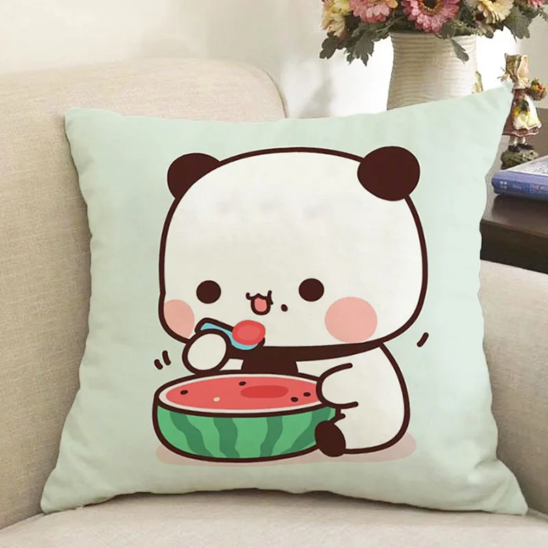 

Pillowcases for Pillows Decor Home Peach Cute Cat Throw Pillow Covers Pillowcase Cushion Cover Car Sofa Short Plush Decorative