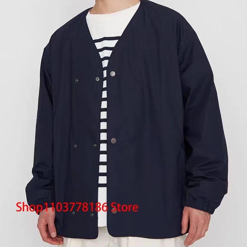 Новинка осенне-зимняя куртка без воротника мужская и женская безразмерная