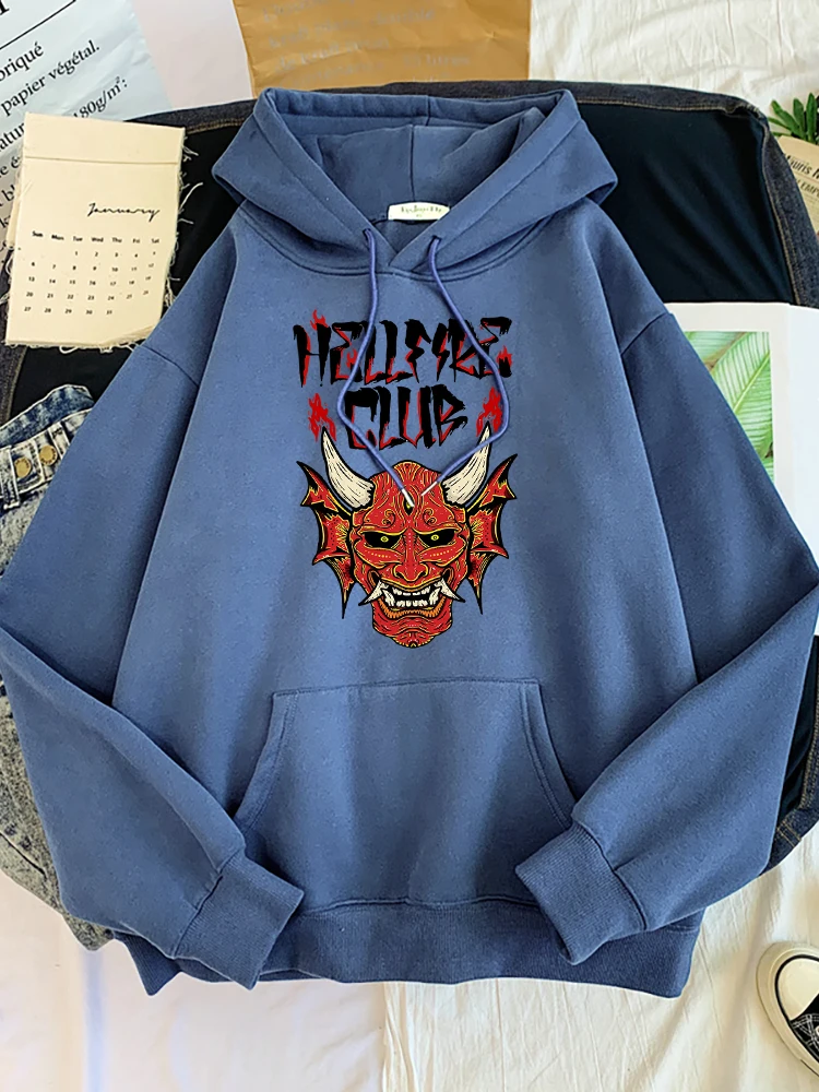

Stranger Things Hellfire Club Hawkins Prints Hoodies Female Fashion Comfortable Hoodie Autumn Sweatshirts Casual Warm Women Tops