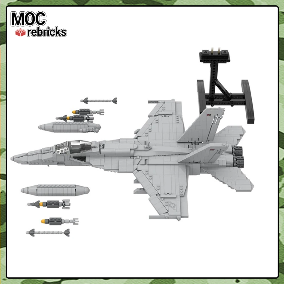 

Военная серия США ВВС MOC строительный блок F/A-18E/F Super Hornet истребитель сборка модель технологии технические игрушки