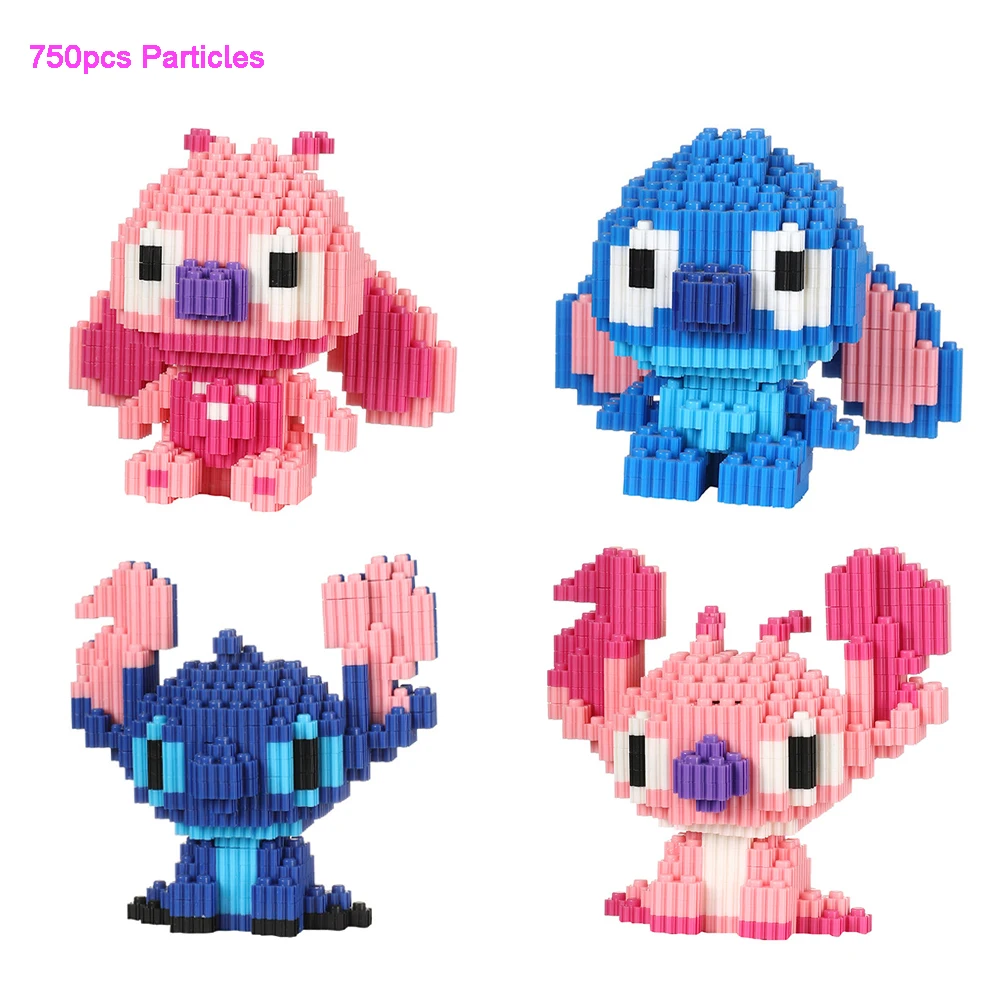 

Small Building Blocks Cartoon Disney Stitch Animal Model Education Game Educatioal Toys Environmentally For Kids Birthday Gifts