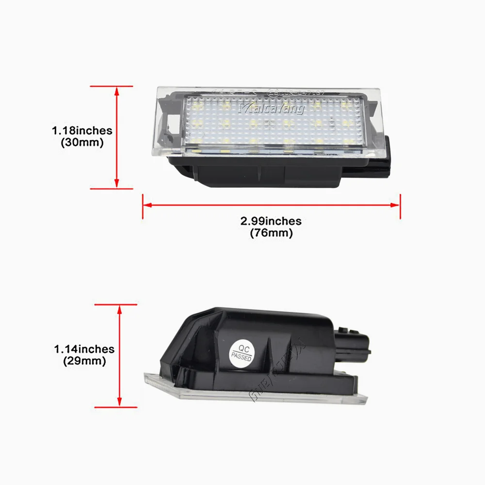 2 Шт. Dualiner Traveliner Omni Mixto Светодиодные Фонари Номерного Знака Для Mercedes Citan Smart Fortwo Forfour