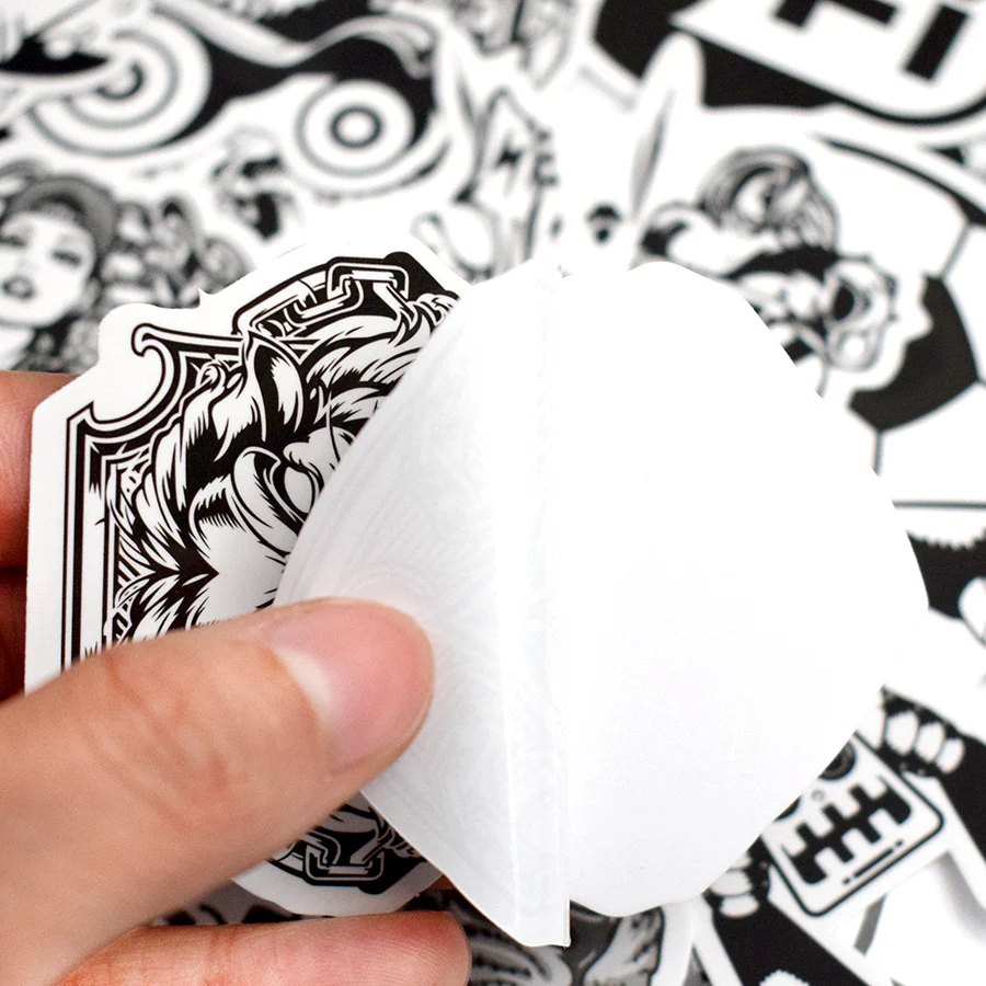 50 шт. черно-белая наклейка граффити крутая рок аниме сделай сам s для стайлинга