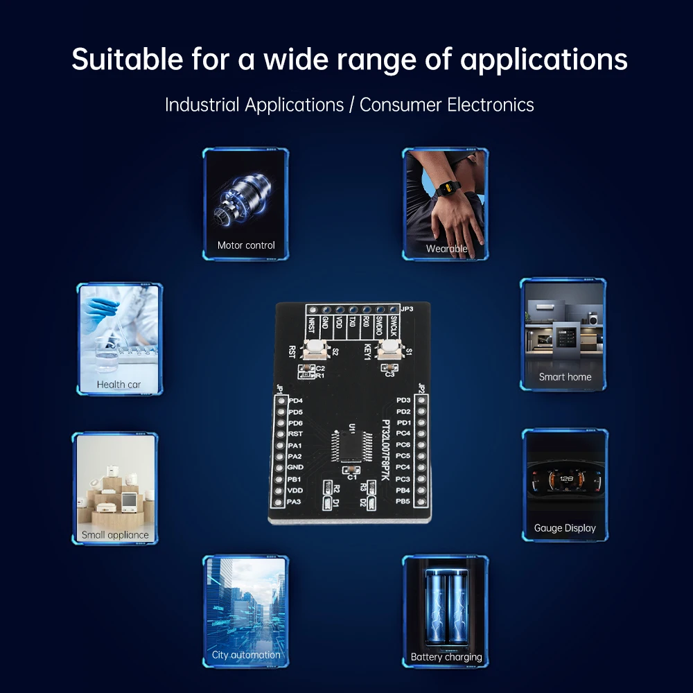 PT32L007 Development Board Based on Cortex MO Core 64K Flash 16K SRAM Low Power Consumption MCU