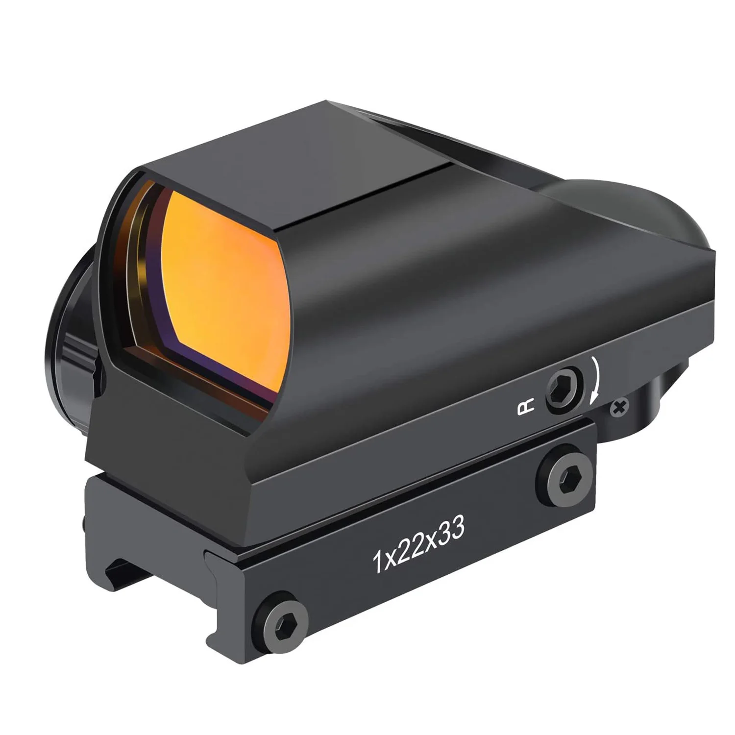 

1x22x33 Tactical Reflex Sight with 4 Reticles Red Dot Sight Reflex Rifle Optic Scope with 11 Level Brightness Setting