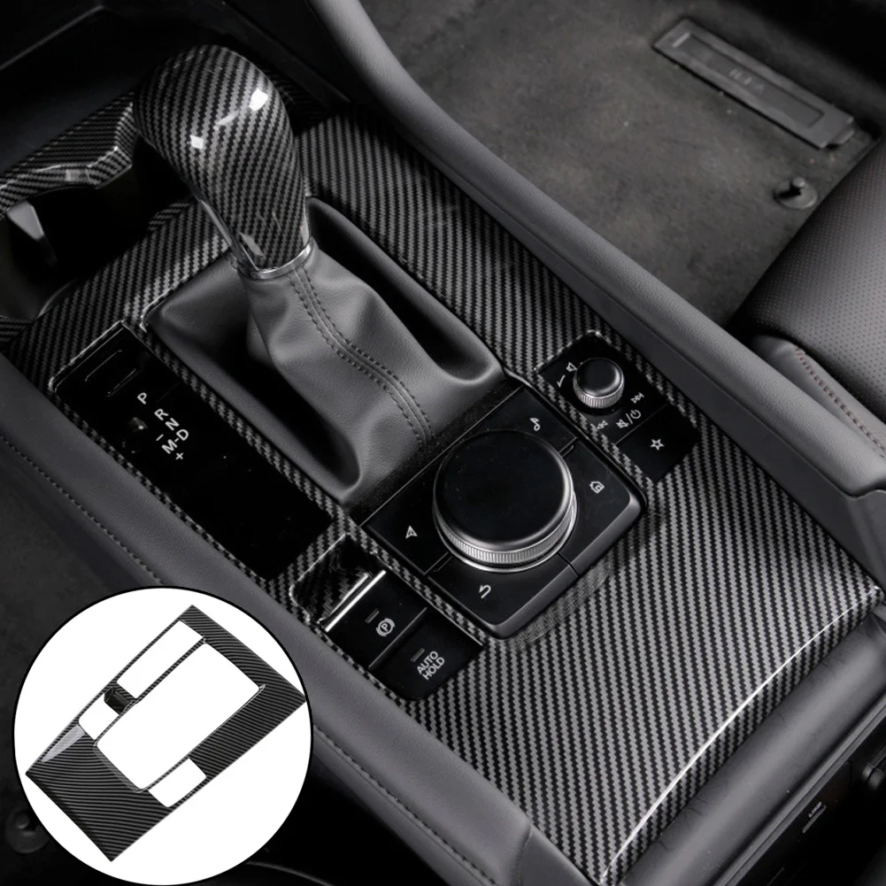

Gear Shift Box Panel ABS Carbon Fiber Style For Mazda 3 2019-2022 Gear Shift Box Interior Accessories Car Truck Brand New