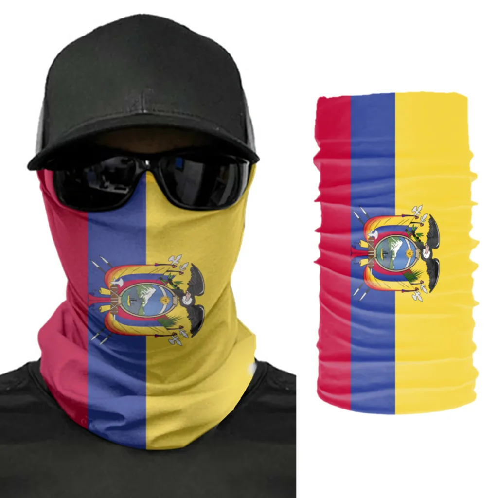 

2022 флаг Эквадора шарф, маска на шею и лицо, унисекс, модный обогреватель для шеи, для велоспорта, походов