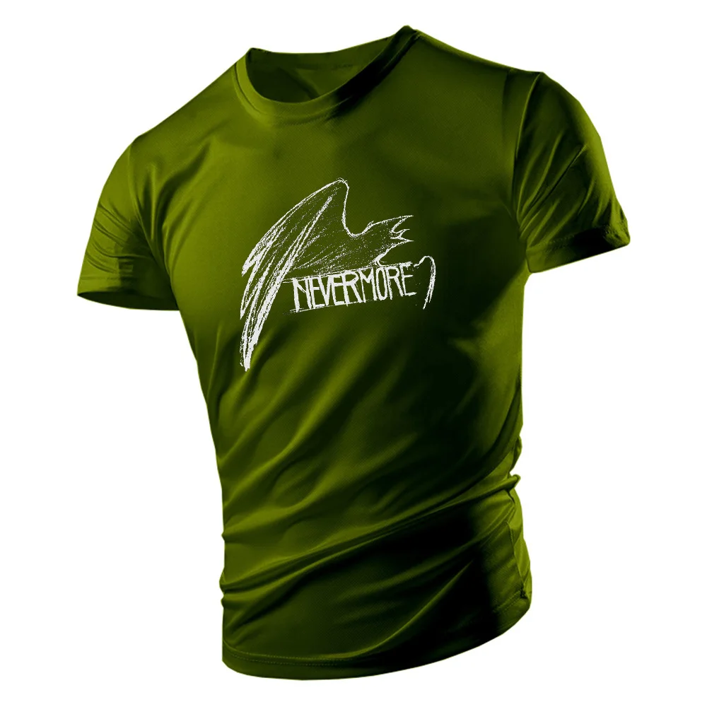 

Four Seasons Fashion Casual Sports 2D Eagle print men's adult T-shirt round neck short sleeve loose comfortable quick drying