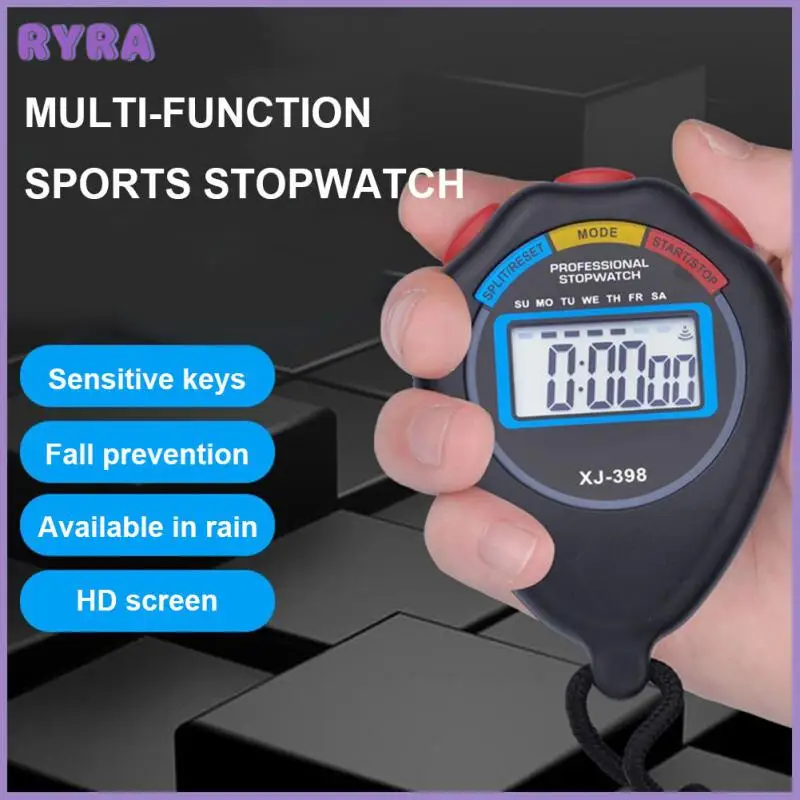 

LCD Digital Stopwatch Sport Timer Stop Watch With String Multifunction Sport Timer Handheld Waterproof Chronograph Stop Watch