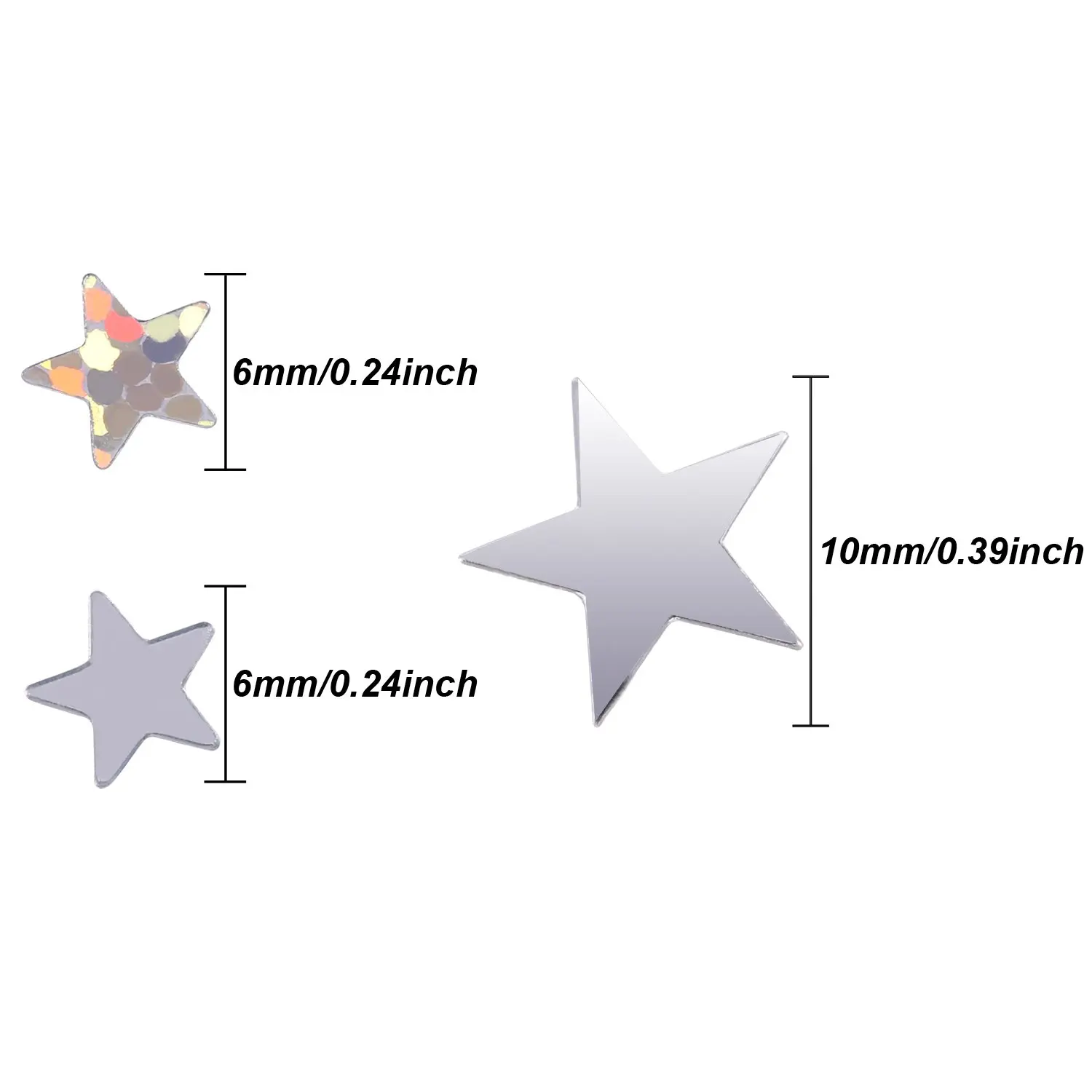 

Конфетти акриловые звезды 30г