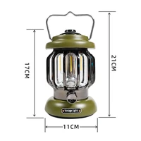 high quality handy portable tecy c fast charging waterproof led retro outdoor camping light