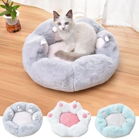 pet products cat dog bed for small dogs super soft plush dog bed cushion house kennel puppy cute cat paw cushion pet accessorie