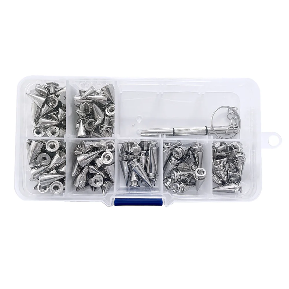 

100 Sets Punk Spike Screw Back Decorative Replacement Craft Spike DIY Bullet Stud