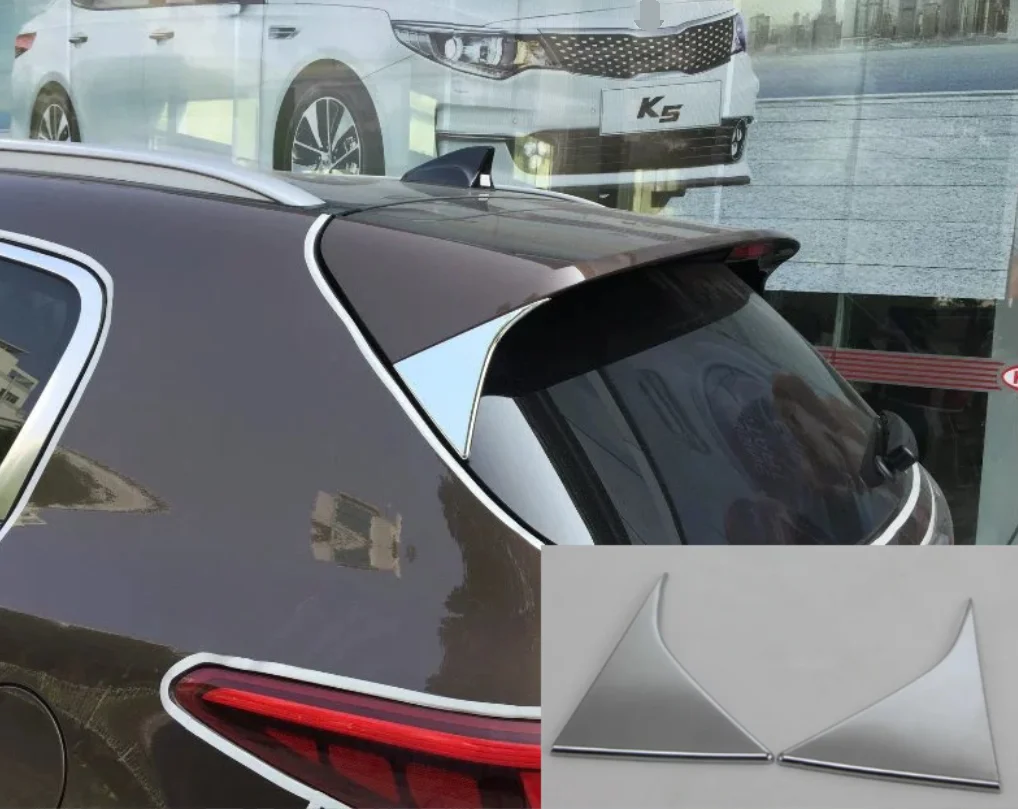 

For KIA Sportage 2016 2017 2018 2019 2020 Accessories ABS Chrome Rear Window Tail Wing Sequins Cover Trim