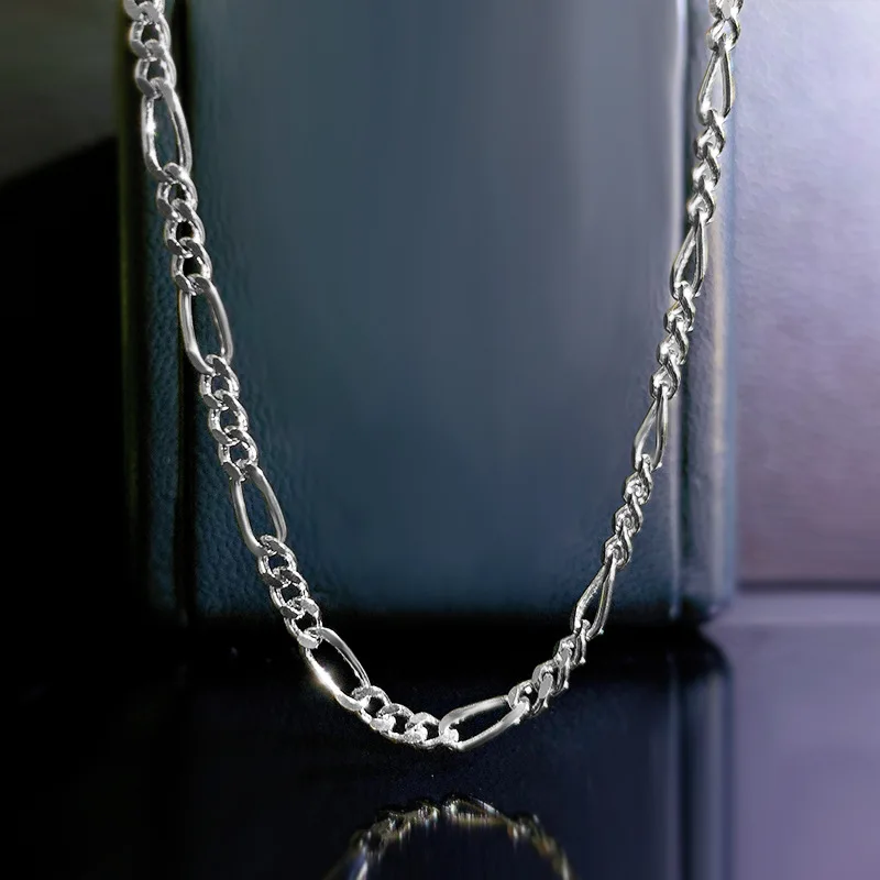 

New ins net red same style Euro American S925 silver mother chain clavicle chain element chain bare chain necklace