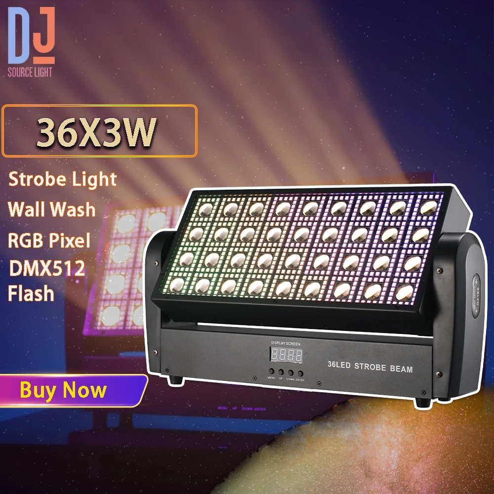 Светодиодный 36x3w тёплый светильник 648Pcs RGB Pixel Wash движущаяся головка Flash Wall Racing Horse