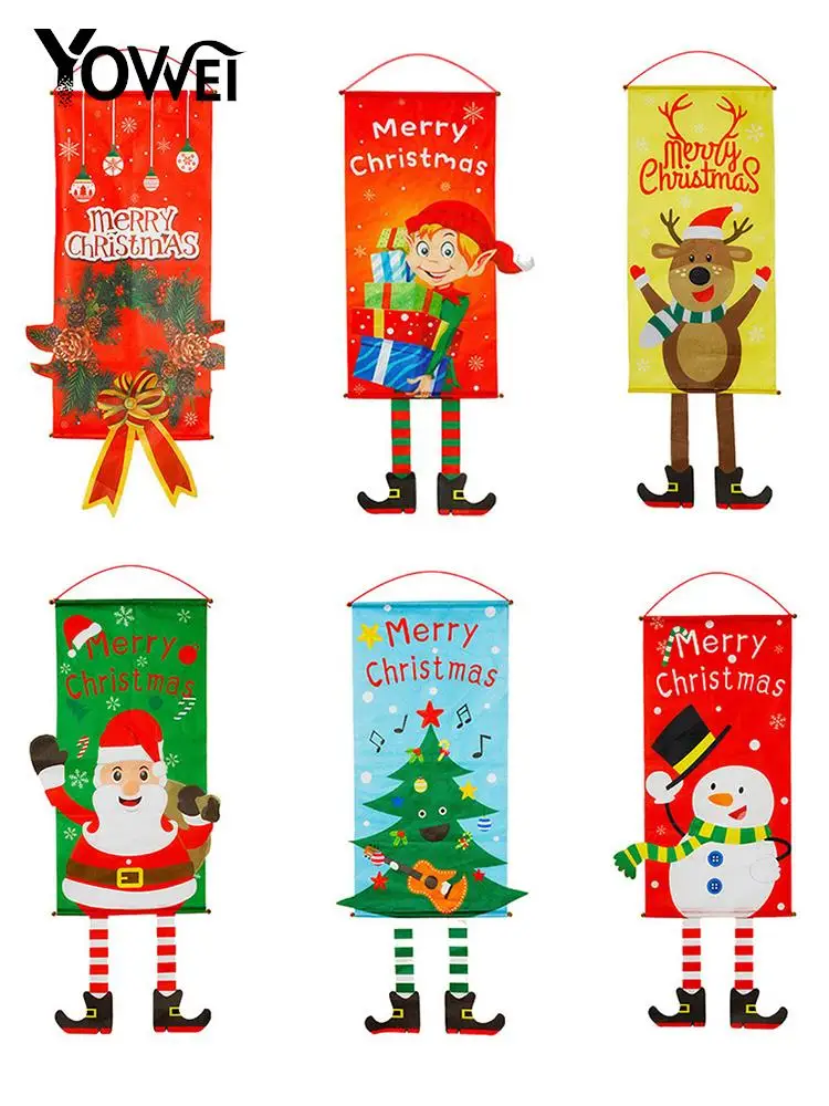 

40*110 см, Рождественская фотография, подвесной тканевый флаг, фотореквизит, рождественская подвеска, украшение для рождественской вечеринки