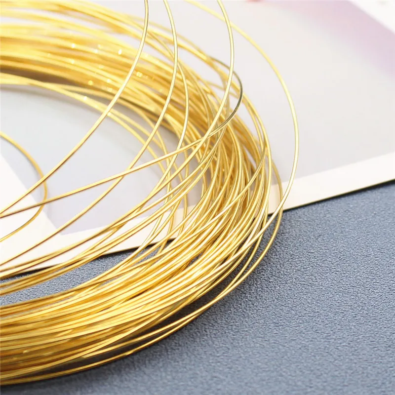 50cm Solid 925 Sterling Silver Gold-plated Wire DIY bracelet Necklace Earrings Fine Jewelry Making Finds And Components