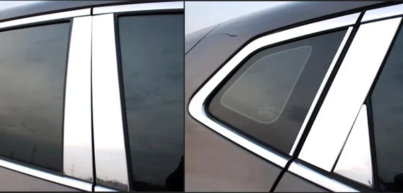 Стайлинг автомобиля накладка на окно наклейка колонку BC нержавеющая сталь