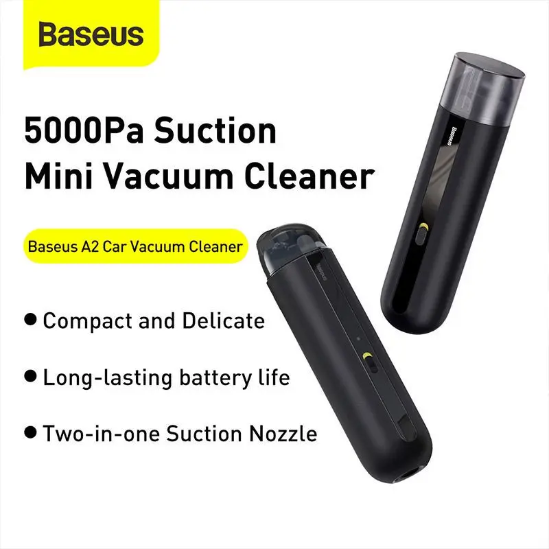 

Baseus A2 Car Vacuum Cleaner Mini Wireless Portable Car Home Dual Purpose Handheld Vacuum Cleaner 70W