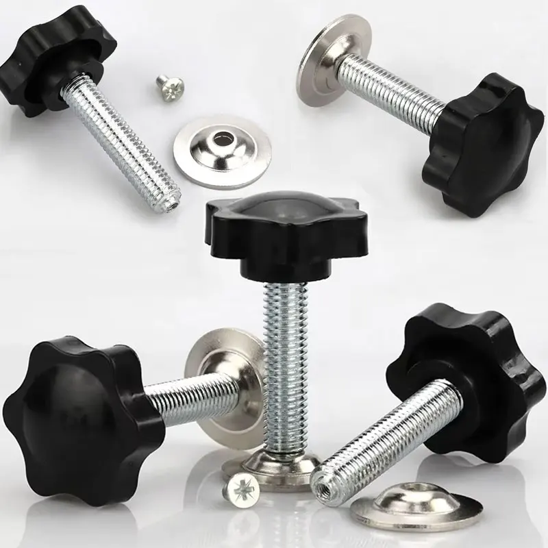 

38 # M8 M10 Бакелитовый винт со звездообразной головкой, резиновый ручной винт, регулировочная гайка с прокладкой нажимной пластины, крепление и ремонт мебели