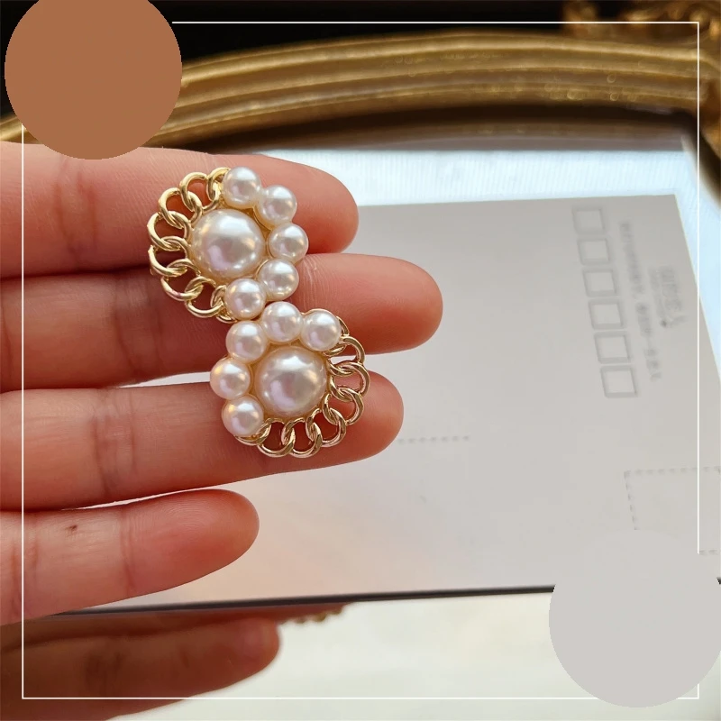 

Small Cute Earrings Imitation Pearls Round Flower Pendientes Gifts For Women