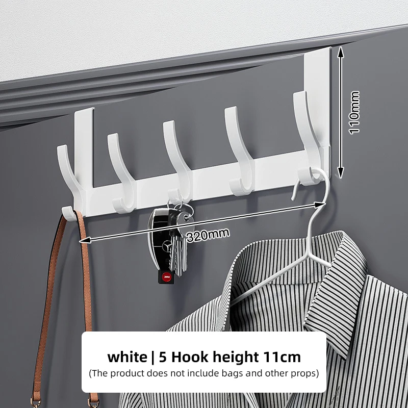 Алюминиевый крючок в ряд за дверью свободная Пробивка вешалка для хранения