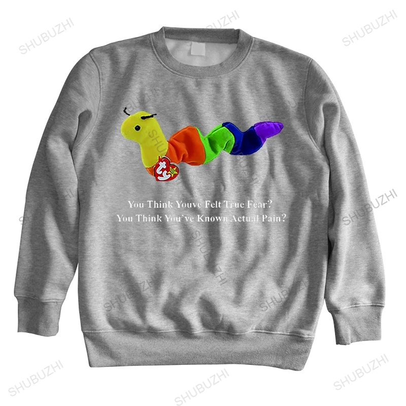 

Модная Осенняя толстовка с круглым вырезом и принтом аниме Inchworm, забавные мужские повседневные короткие хлопковые топы большого размера, верхняя одежда унисекс, мужские толстовки