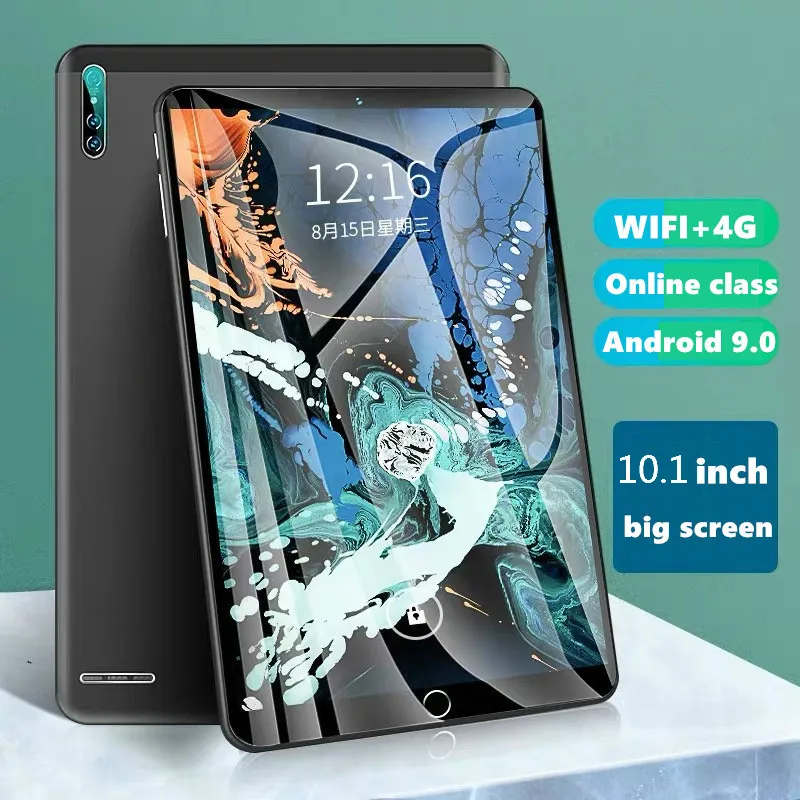 10.1 Inch Android 9.0 Tablet PC WiFi Bluetooth GPS 4G Call Learning Game Tablet 4G+64GB Capacity Tablet Pc