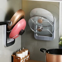 pot lid holder stand 2 layers wall mounted kitchen cutting board organizer aluminum shelf pan cover lid storage rack