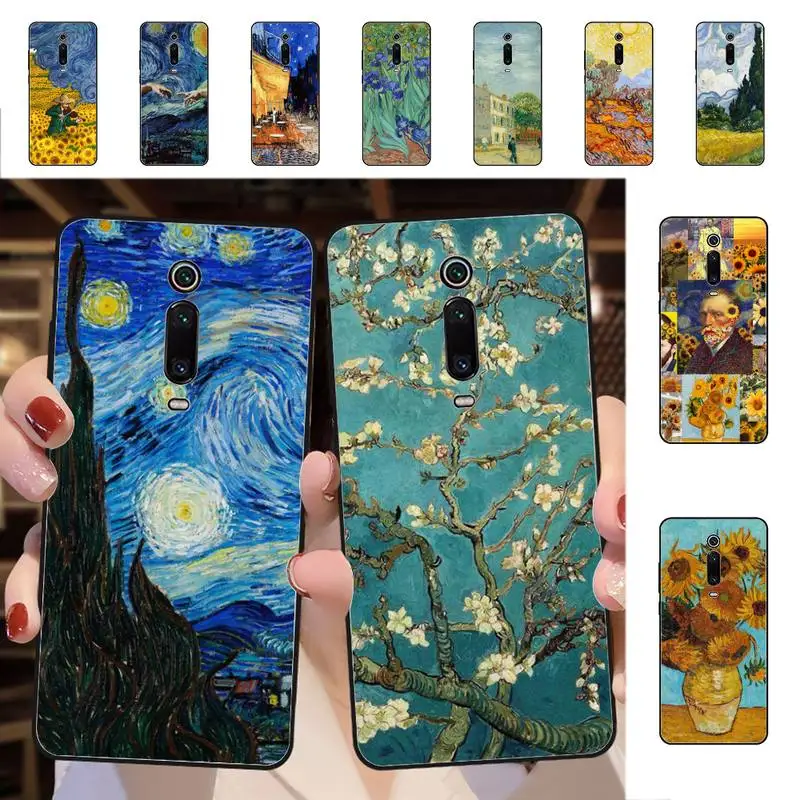 

Van Gogh Starry Sky Art Phone Case for Redmi 5 6 7 8 9 A 5plus K20 4X S2 GO 6 K30 pro