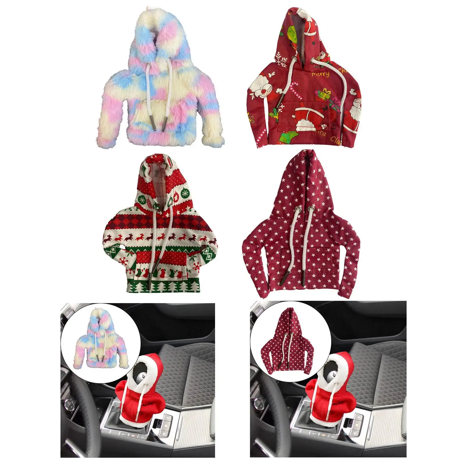 Auto Gear Shifter Knob Cover Comfortable Gift Cute Sweater Hoodie