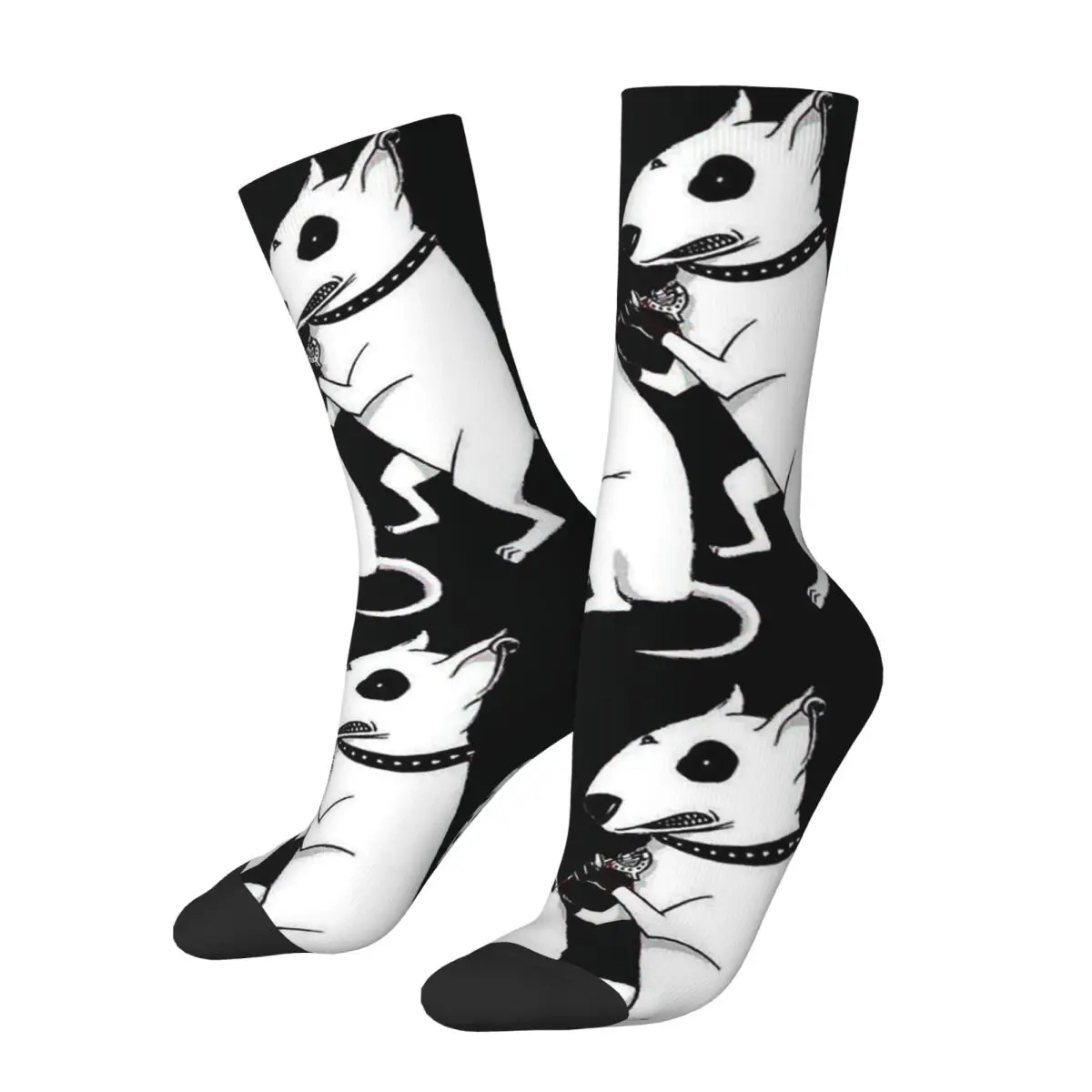 

Забавные сумасшедшие Компрессионные носки Pittbul для мужчин в стиле хип-хоп Харадзюку с собаками верные подчиненные пушистые Яркие качественные носки с узором
