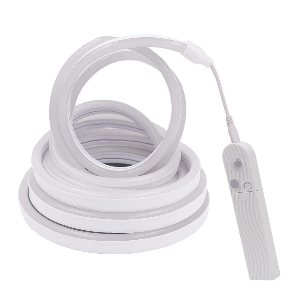 

Светодиодный неоновый свет с питанием от батареи DC5V USB Неоновая лента Веревочная лампа 2835 120 светодиодов/м PIR Датчик движения Гибкая неоновая светодиодная лента Водонепроницаемая