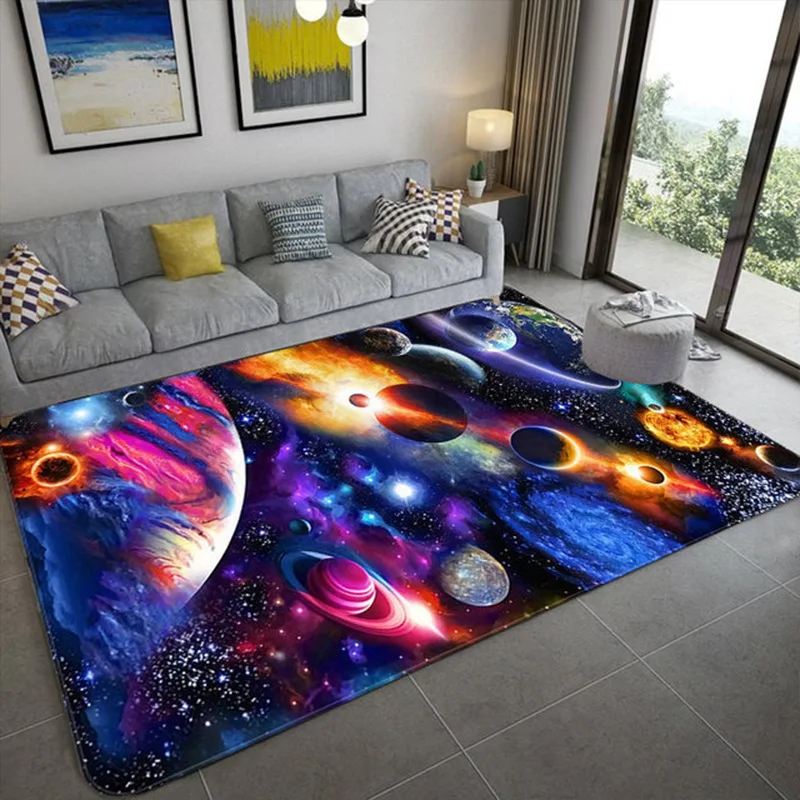 

Planet 3D Children's Bedroom Bedside Carpet Entrance Door Floor Mat Hotel Home Decoration Anti-slip Table Kitchen Bathroom Rug
