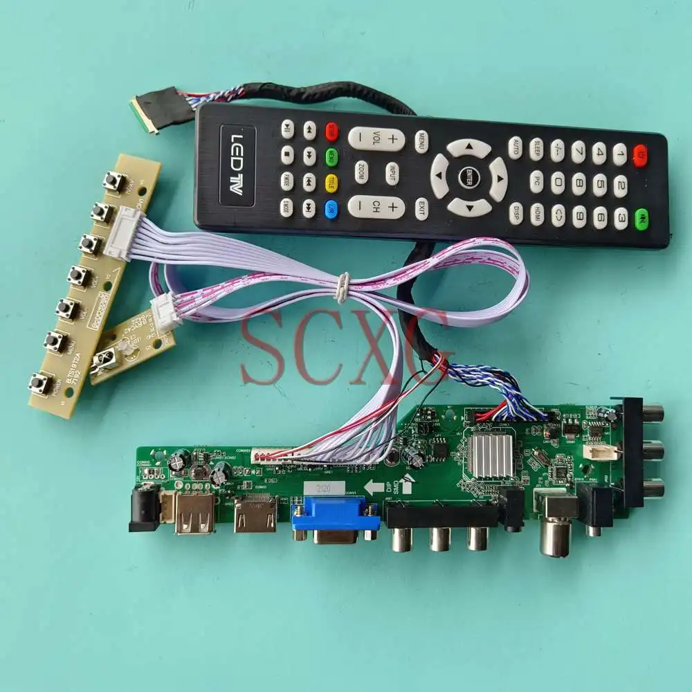 

Driver Control Board Kit Fit B156XTN02.1 DVB Digital Signal HDMI-Compatible VGA AV USB LVDS 40 Pin 15.6" LED LCD Matrix 1366 768