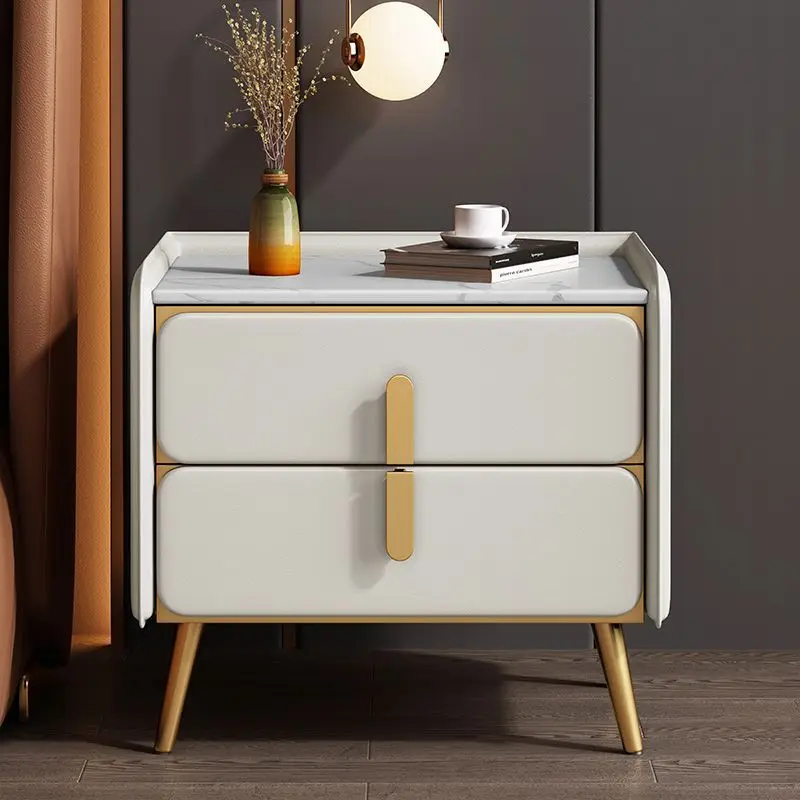 

Light Luxury High-end Bedroom Nightstand Does Not Require The Installation Of Simple Modern Leather Bedside Cabinet Furniture