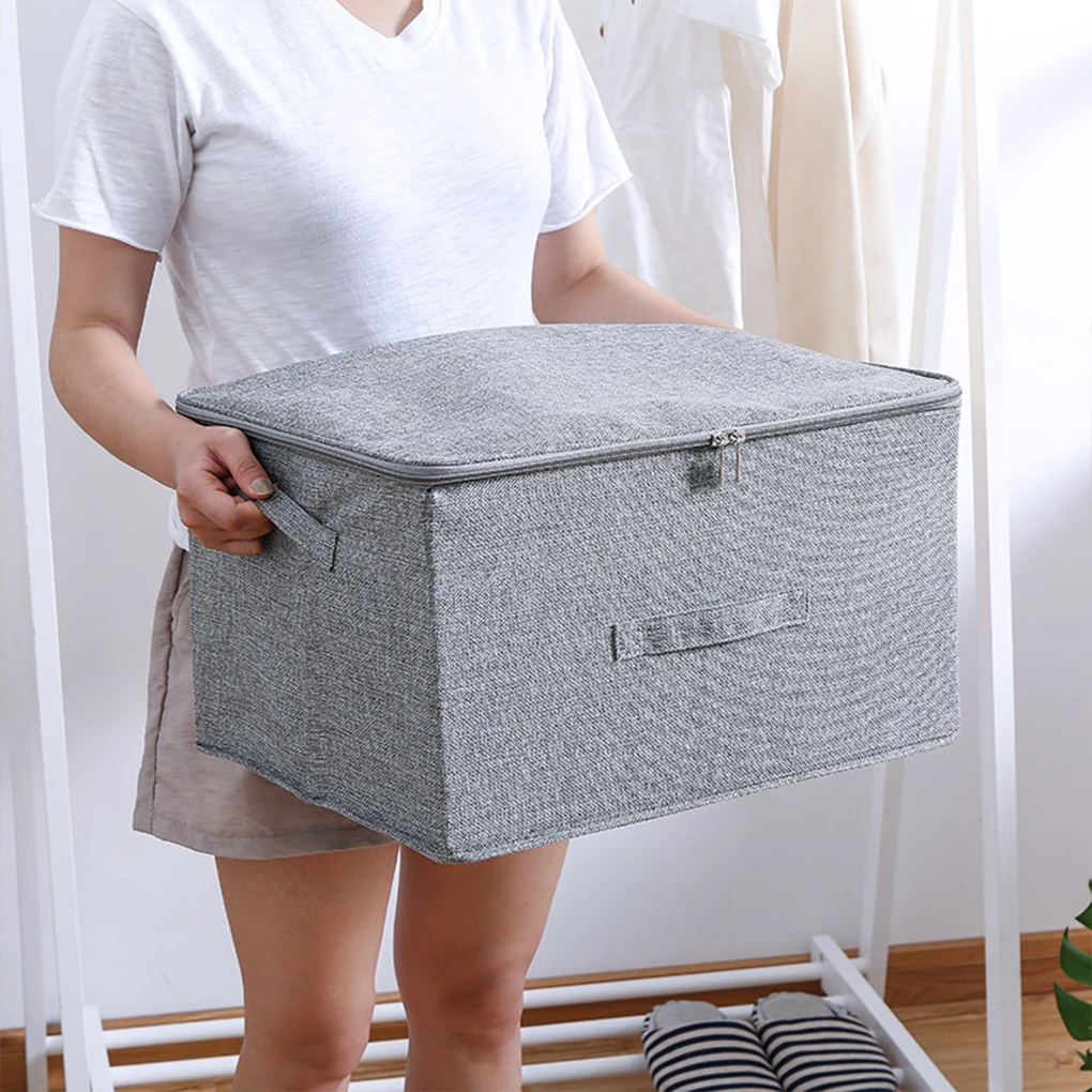 

Clothes Storage Box Household Simple Lidded Underwear Holding Containers Zipper Organizer Case Organization Container